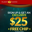 Planet 7 Casino - 50 no deposit bonus